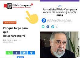 Tercio arnaud thomaz, assessor especial de jair bolsonaro, usou as redes sociais neste domingo para ironizar a morte do jornalista fábio campana. Blog Do Gustavo Negreiros