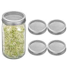 Humidity high enough to rust mason jar lids is more than high enough to promote all sorts of nasty mold/mildew growth. 4 Pack Sprouting Lids Rust Resistant Stainless Steel Sprouting Jar Lid Kit For Wide Mouth Mason Jars Canning Jars Sprout Germinator Set To Grow Organic Sprout Seeds In House Kitchen Buy Online In