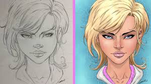 Pencil Sketch to Digital Art ( Spider-Gwen )