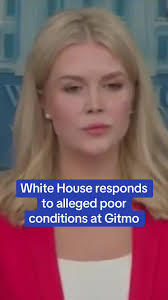 During a press briefing, White House Press Secretary Karoline Leavitt  responded to allegations that prisoners at Guantanamo Bay ‘were not treated  as human beings.’ 🎥 Reuters #news #politics #trump ...