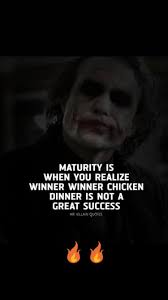 Maturity is when you become happy by small good things in your real life rather than likes in your imaginary life of social media. Joker S Fed Up With The Chicken Dinner Indianpeoplefacebook