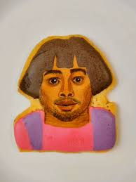 Membalas @hadley.casehere's your Dora cookie 💜 #oddlysatisfying  #cookiedecorating #art #dorameme #meme