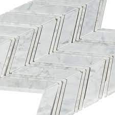 Bianco Carrara Chevron Marble Mosaic Floor Decor Marble Mosaic Bianco Carrara Marble Mosaic Floor