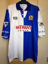 Het uefa champions league seizoen van 1995/96 is het 41ste seizoen van het belangrijkste europese voetbaltoernooi en het vierde seizoen na invoering van de champions league. Blackburn Rovers Home Football Shirt 1994 1995 Sponsored By Mcewan S Lager