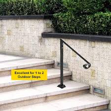 Take a look at some our favorite pipe railing projects below! Buy Vevor 1 2 Step Handrail Black Steel Railing For Steps 330lbs Capacity Stair Handrail Baking Varnish Metal Handrail For Stairs Stylish Handrails For Outdoor Steps With Expansion Bolts Drill Bit Online