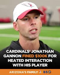 Cardinals' head coach Jonathan Gannon apologized for the incident