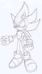 Dark super sonic colouring pages. Super Sonic Battle Sketch By Omgnova On Deviantart