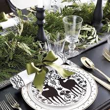 Black And White Christmas Table Decorations Christmas Table Black And White With Lime Green Holiday Table Settings Christmas Table Settings Christmas Table