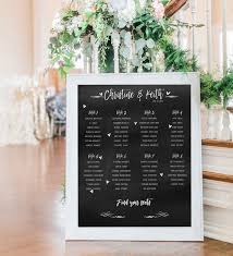 Chalkboard Seating Chart Chalkboard Printed Seating Plan Wedding Seating Chart Wedding Seating Poster