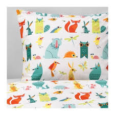Lattjo Housse De Couette Et Taie Animal Multicolore Une Place Housse De Couette Housse De Couette Enfant Couette