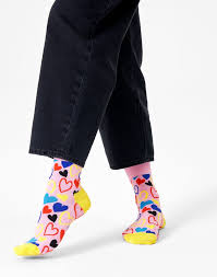 I Heart U Half Crew Sock Happy Socks Watch Wear