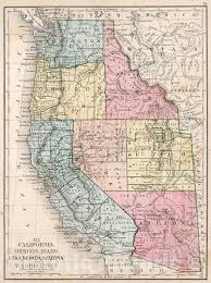 The pacific coast highway also often referred to as the pch generally speaking is. Historic Map Map No Xix California Oregon Idaho Utah Nevada Arizona And Washington 1865 Vintage Wall Decor In 2021 Map Old Maps Vintage World Maps