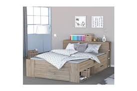 Quand on dispose de peu de surface de stockage, cette alternative aux lits classiques est à adopter sans plus tarder. Lit De 2 Places Terre De Nuit Lit En Bois Avec Tiroir Imitation Chene Brosse 160x200 Terre De Nuit Darty
