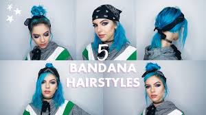 How to wear a bandana like a rockstar. 5 Easy Bandana Hairstyles For Short Hair Youtube