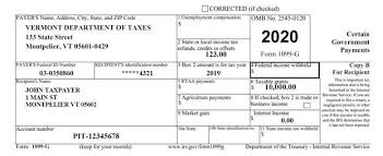 Organizations now face hefty fines for incorrectly filing 1099s. Vermont Department Of Taxes Issuing 1099 Gs For Economic Recovery Grants And Taxable Refunds Department Of Taxes