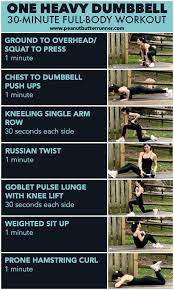 30 Minute One Heavy Dumbbell Full Body Workout Peanut Butter Runner In 2020 Full Body Dumbbell Workout Fitness Body Full Body Workout