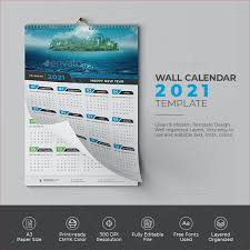 Landscape (11x8.5) blank monthly calendar: Wall Calendar 2021 Graphics Designs Templates
