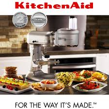 This kitchenaid spiralizer attachment can be used for all your kitchenaid stand mixers and comes with six different blades that can be interchanged. Kitchenaid Food Processor Attachment Kitchenaid Shop