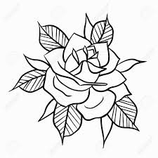 The following pages, primarily to be colored with pink or light red, are perfect for beginners. Old School Rose Tattoo Black Outline Coloring Page Print For T Shirt Postcards Logo Icons Vintage Traditional Art Stock Vector Illustration Isolated On White Background Royalty Free Cliparts Vectors And Stock Illustration Image