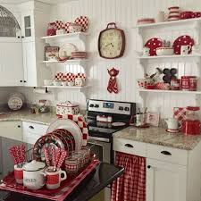 Black And White Farmhouse Kitchen Decor Red Color Has Great Distinctive Capability Whereas Black Looks Rushing And Stylish In An One Of A K Red Kitchen Decor Red And White Kitchen Red Kitchen Accents