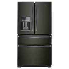 Whirlpool 25 Cu Ft French Door Refrigerator In Fingerprint Resistant Black Stainless Blac French Door Refrigerator French Doors Stainless Appliances Kitchen