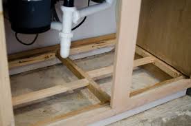 Kitchen or bathroom cabinet falling hazards. How To Replace Water Damaged Cabinet Bottom The Domestic Woman Home Repairs Diy House Projects Diy Home Improvement