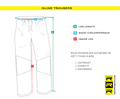 Trousers Sizing Guide Rhino Sports