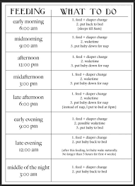 11 always up to date newborn feeding schedule chart