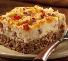 Cowboy Meatloaf And Potato Casserole Free Recipe Network Recipe Food Food Dishes Recipes