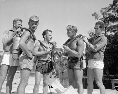 Florida Memory • Part of the crew of "Creature from the Black Lagoon".