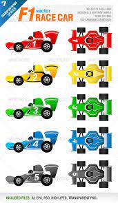 F1 Race Car Car Vector Car Set Race Car Sets