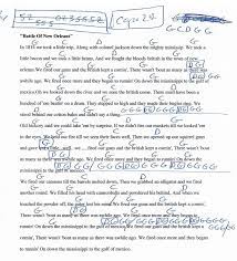 Battle Of New Orleans Johnny Horton Guitar Chord Chart Capo 2nd Fret Lyrics And Chords Music Lyrics Guitar Lessons