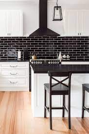 We call this third idea as our top black kitchen backsplash design. 31 Black Subway Backsplash Ideas The Power Of Black Color Black Kitchen Countertops Kitchen Design Black Tiles Kitchen