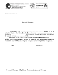 Enregistrerenregistrer model cerere voucher pour plus tard. Https Www Spitalslobozia Ro Birou De Presa Anunturi Data Files Content Files Regulament Intern Vouchere Vacanta 2018 Pdf