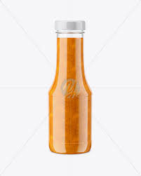 Clear Glass Sauce Bottle Mockup In Bottle Mockups On Yellow Images Object Mockups