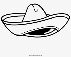 Mexican hat coloring pages are a fun way for kids of all ages to develop creativity, focus, motor skills and color recognition. Sombrero Coloring Page Line Art Free Transparent Png Download Pngkey