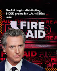 BreakingNews Trump Slams Newsom for Palisades Fire 'Scam' “FIREAID” IS A  TOTAL DISASTER. LOOKS LIKE ANOTHER DEMOCRAT INSPIRED SCAM. 100 MILLION  DOLLARS IS MISSING. WAS SUPPOSED TO TO GO TO THE LOS