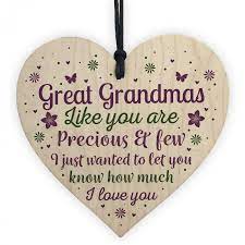 Top 7 best birthday gift ideas for grandmas in 2021. Great Grandparent Gifts Great Grandma Wooden Heart Plaque Gift