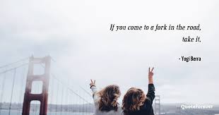 I really didn't say everything i said!, and its the humor was based on wordplay and referenced the additional meaning of 'fork' as a dining utensil: Quotes By Yogi Berra On Various Occasions And Topics Page 1 Quoteforever
