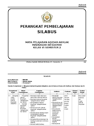 Hehe, silahkan bisa anda unduh di link yang akan saya share dibawah nanti. Silabus Aqidah Akhlak Mi Kelas 6 Download File Guru