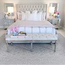 Bedroom Ideas Bedroom Decor Bedroom Inspiration Neutral Glam Bedroom Tufted Bed Mirrored Furnitur Bedroom Inspirations Small Couch In Bedroom Glam Bedroom