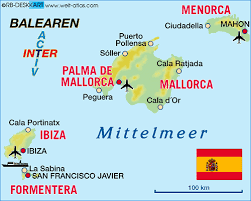 Die balearen sind für viele urlauber der inbegriff von entspannung, action und landschaftlicher schönheit. Karte Von Balearen Region In Spanien Welt Atlas De