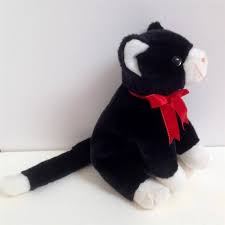 Black And White Cat Ty Beanie Baby Zip Black White Tuxedo Cat Ty Inc Beanie Buddie 12 In 1999 Plush Toy 3 Ty Tuxedo Cat Plush Toy Baby Beanie