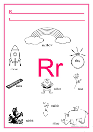 If you combine both numeric and character data in a matrix, for example, everything will be co. Alphabet Letter R English Esl Worksheets For Distance Learning And Physical Classrooms