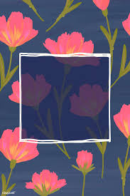 Download cute flower stock photos. Download Premium Vector Of Rectangle Cosmos Flower Frame Vector 1229947 Flower Frame Photo Collage Template Flower Wallpaper