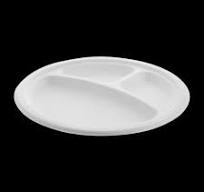 9" 3-Compartment Placesetter® Deluxe Laminated Foam Round ...