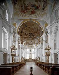The groundstone of the new church was laid in 1750, but neumann's premature death in 1753 necessitated the finding of new builders willing to carry out his plans. Innenansicht Der Klosterkirche Von Architekt Johann Bal 947986
