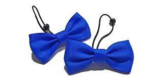 Children Blue Grosgrain Hair Rubber Band Hair Tie Hair Clip Hair Bow Ponytail Hair Rubber Bands Bow Ponytail Hair Ties
