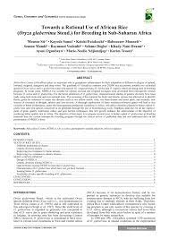 Pozval ťa a ty nevieš ako to dopadne, ako sa máš obliecť, či sa budete mať o čom rozprávať, či nepreseď celé hodiny pri mobile, alebo na inetrnete. Pdf Towards A Rational Use Of African Rice Oryza Glaberrima Steud For Breeding In Sub Saharan Africa