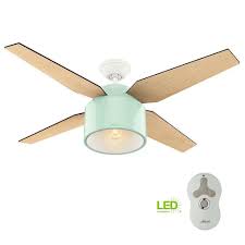 Discover ceiling fans with lights to bring fresh air and beautiful energy into your home from hunter fan. Hunter Cranbrook 52 In Indoor Mint Ceiling Fan With Led Light 59258 The Home Depot Ceiling Fan Modern Ceiling Fan Low Ceiling